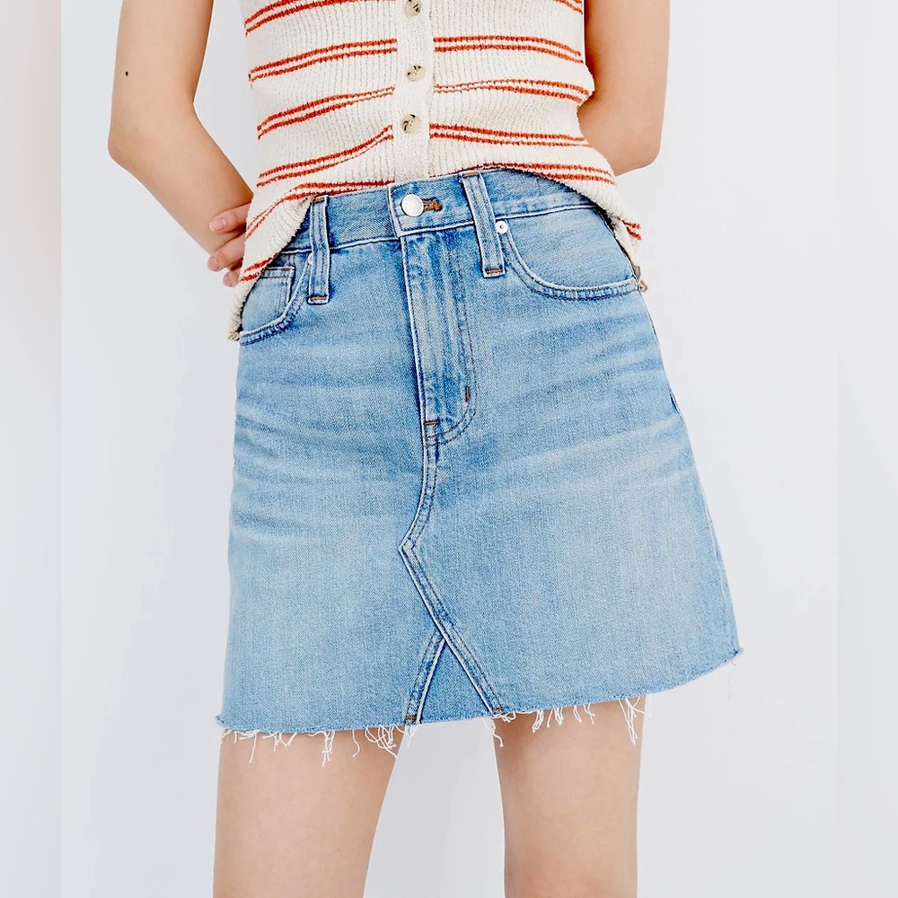Madewell Rigid Denim A-Line Mini Skirt size 23